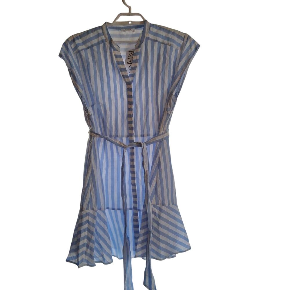 Avara Erica nwt dress womens XL blue white striped belt